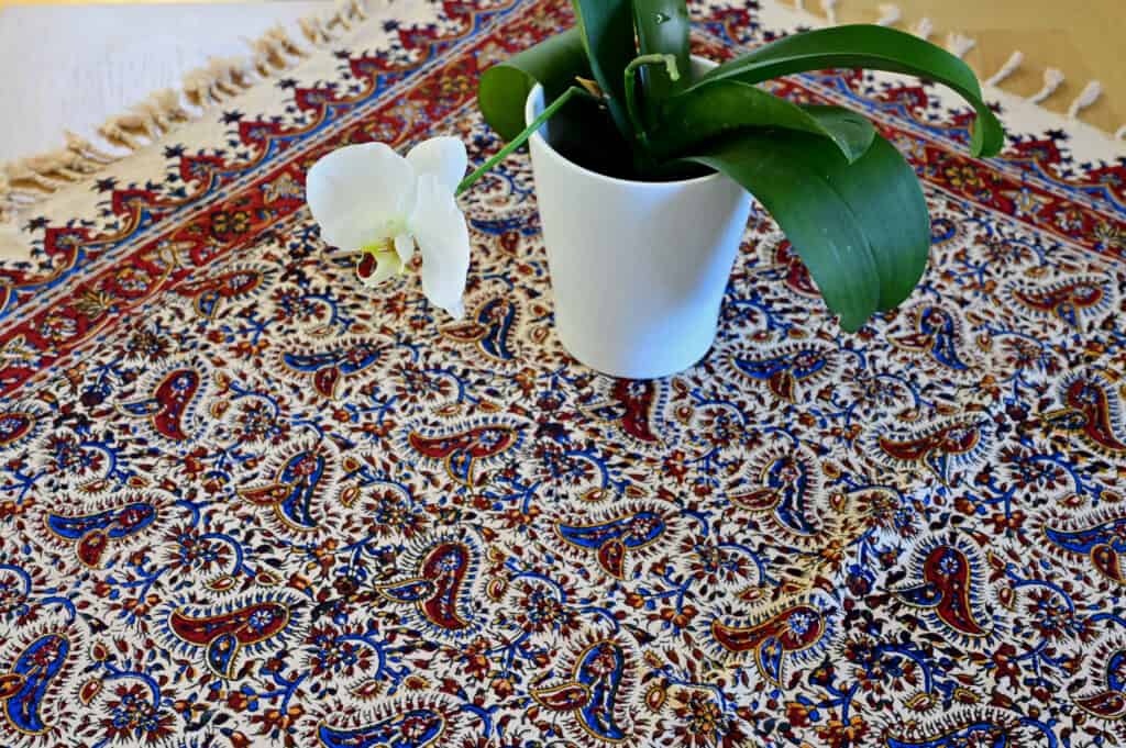 Cotton Hand-Blocked Print Tablecloth