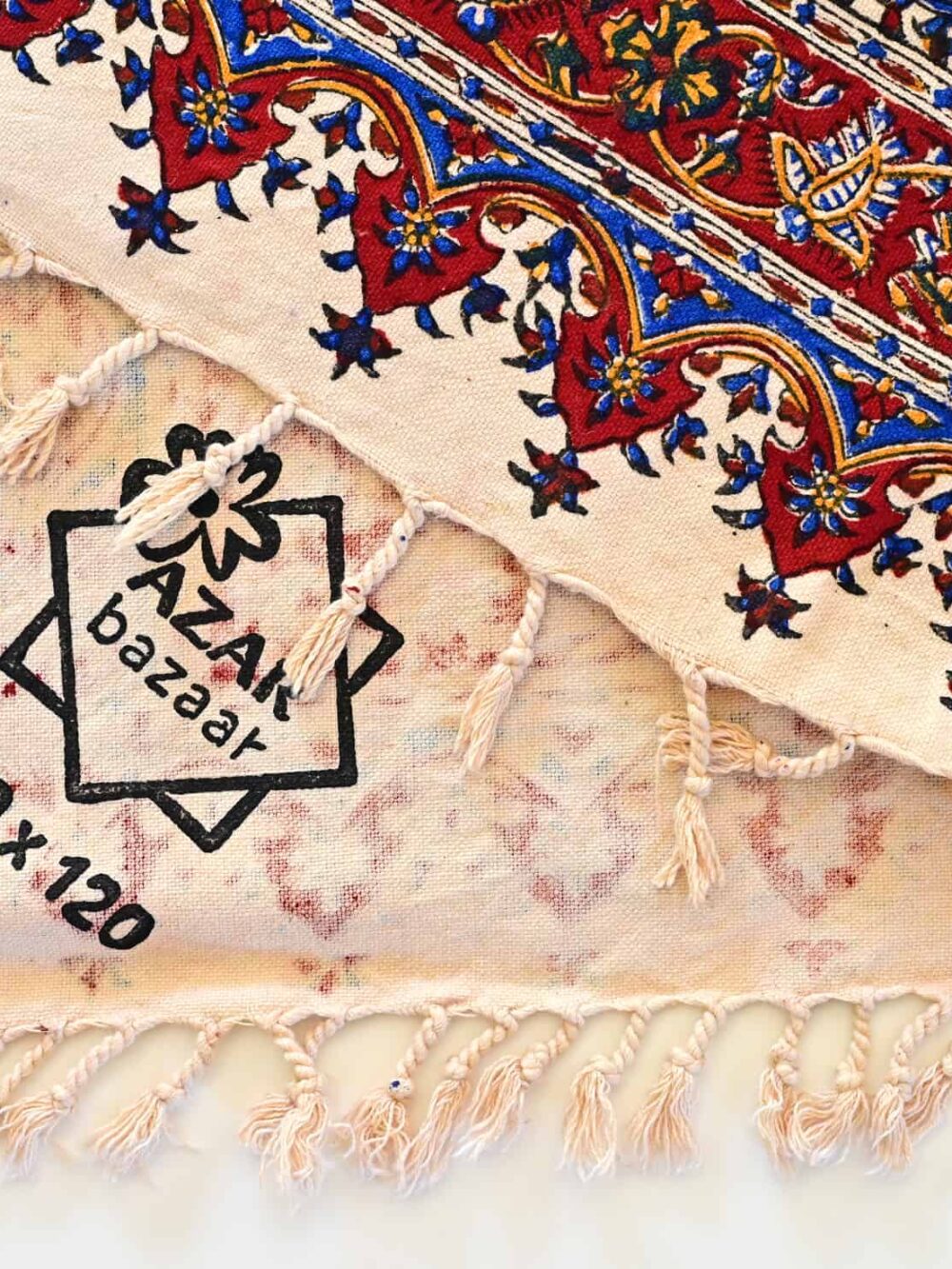 Cotton Hand-Blocked Print Tablecloth