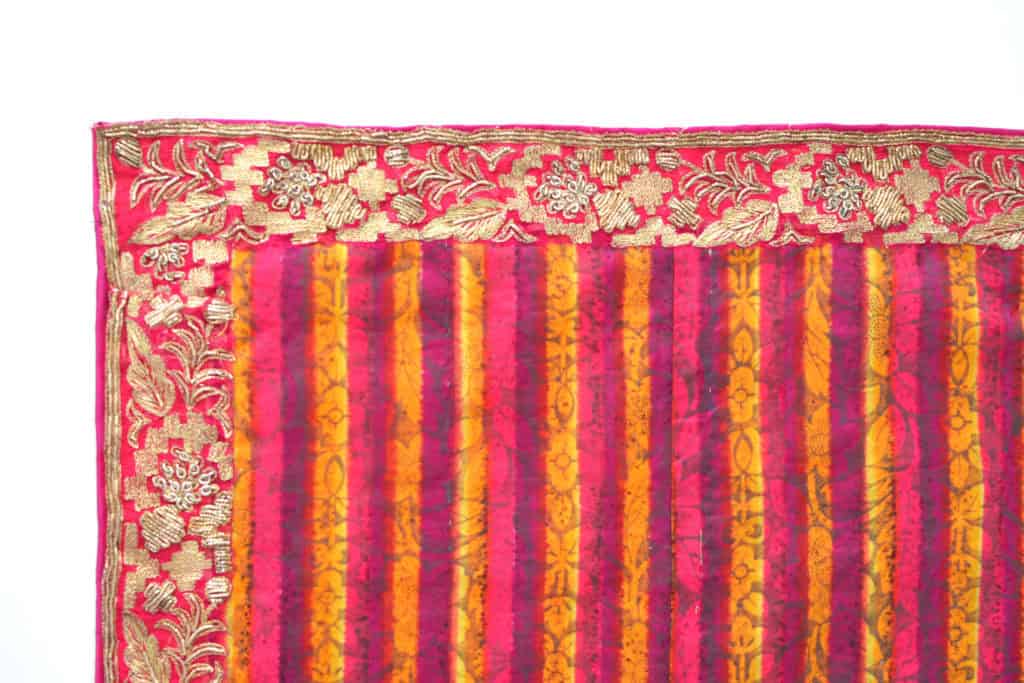 Vintage Fabric & Indian-Border Tablecloth