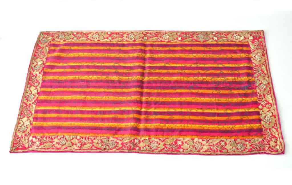 Vintage Fabric & Indian-Border Tablecloth