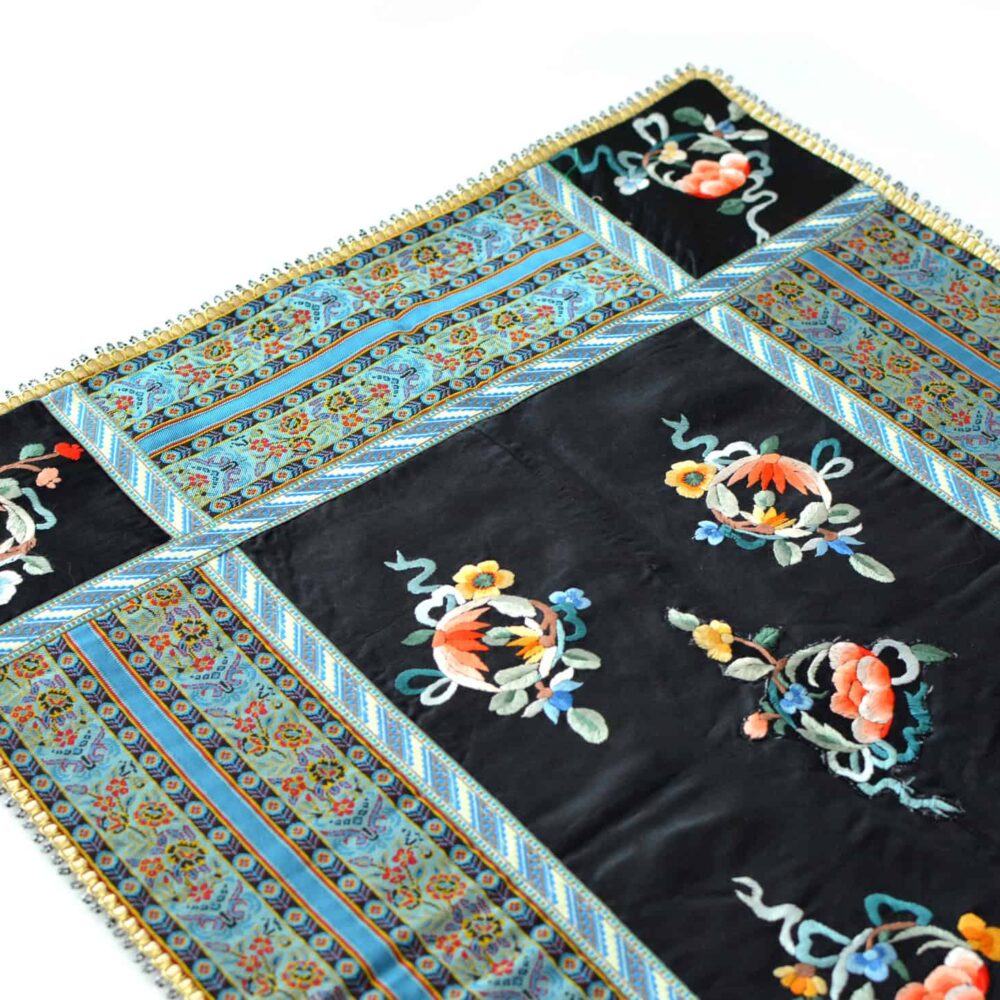 Vintage Embroidered Fabric Tablecloth