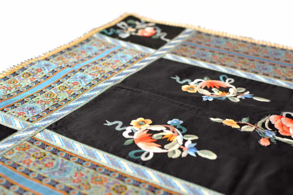 Vintage Embroidered Fabric Tablecloth