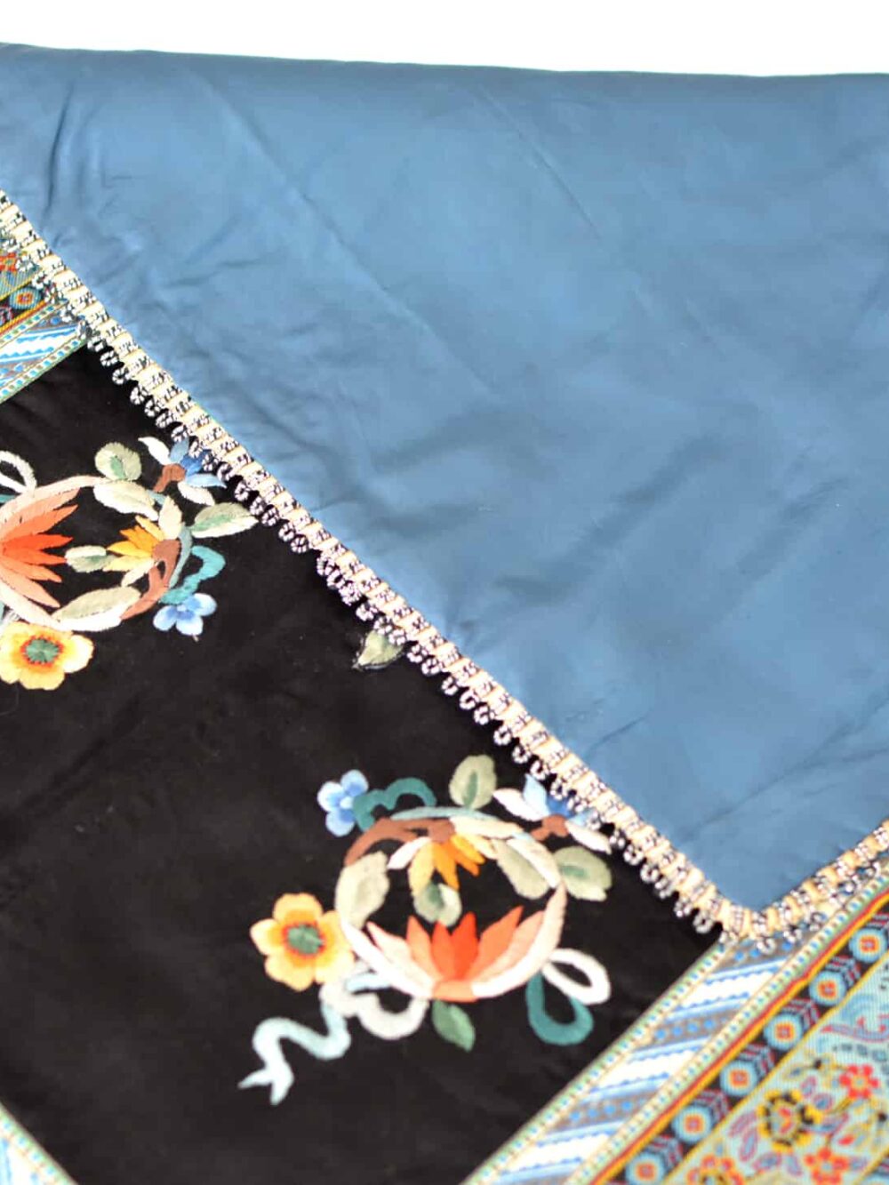 Vintage Embroidered Fabric Tablecloth