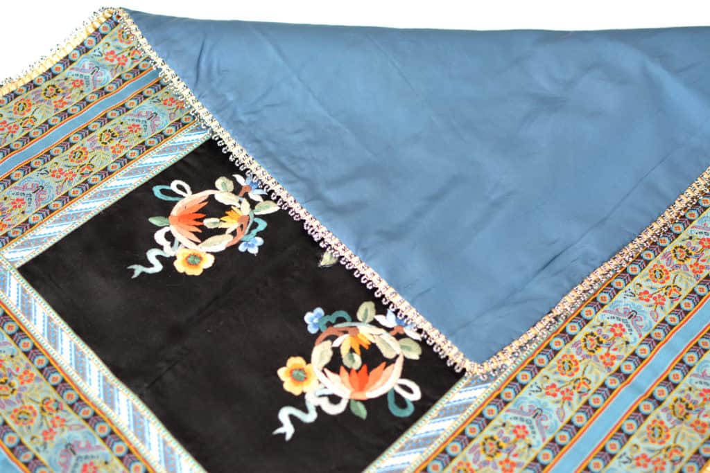 Vintage Embroidered Fabric Tablecloth