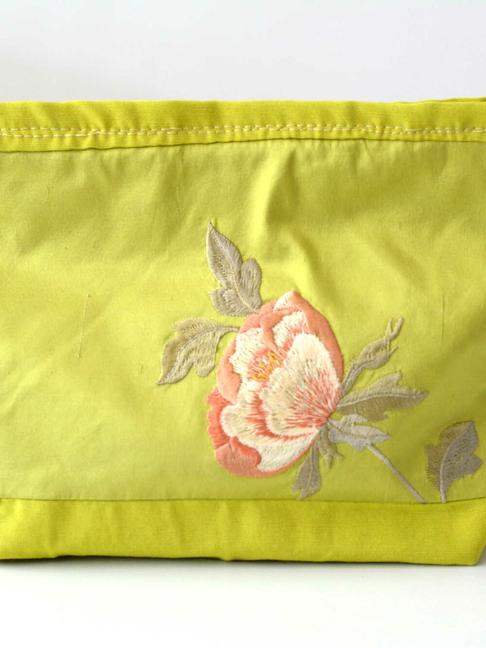 Vintage Japanese Embroidered Silk Pouch