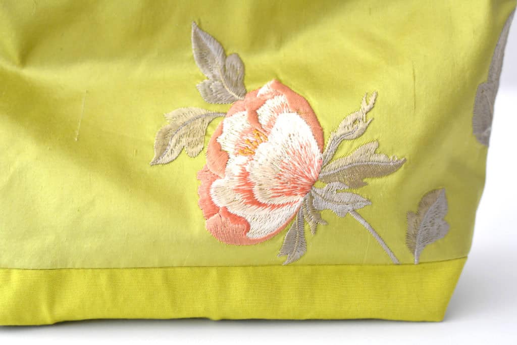 Vintage Japanese Embroidered Silk Pouch