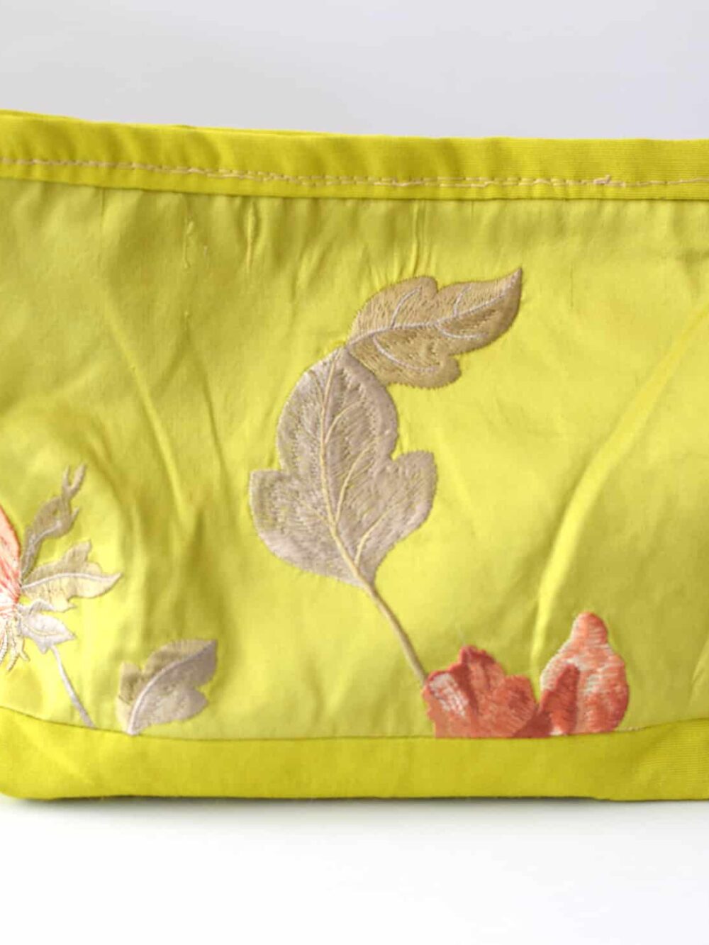 Vintage Japanese Embroidered Silk Pouch