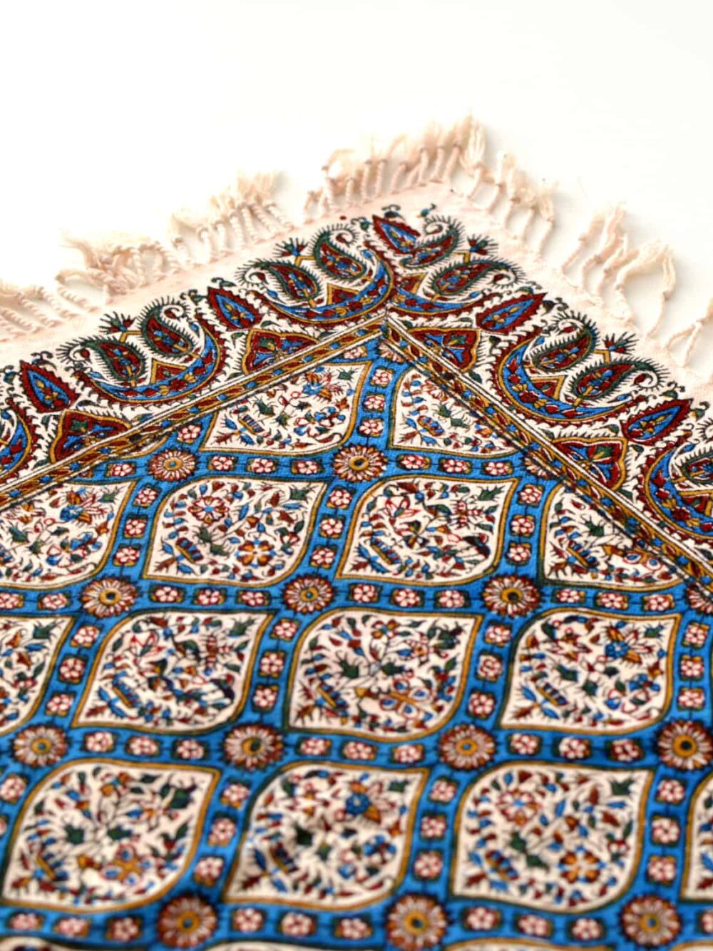 Hand-Blocked Print Cotton Tablecloth