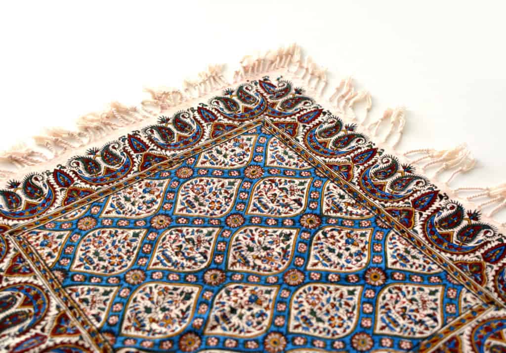 Hand-Blocked Print Cotton Tablecloth