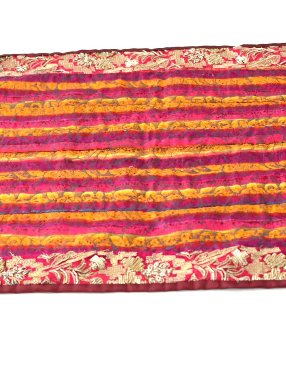 Vintage Fabric & Indian-Border Tablecloth