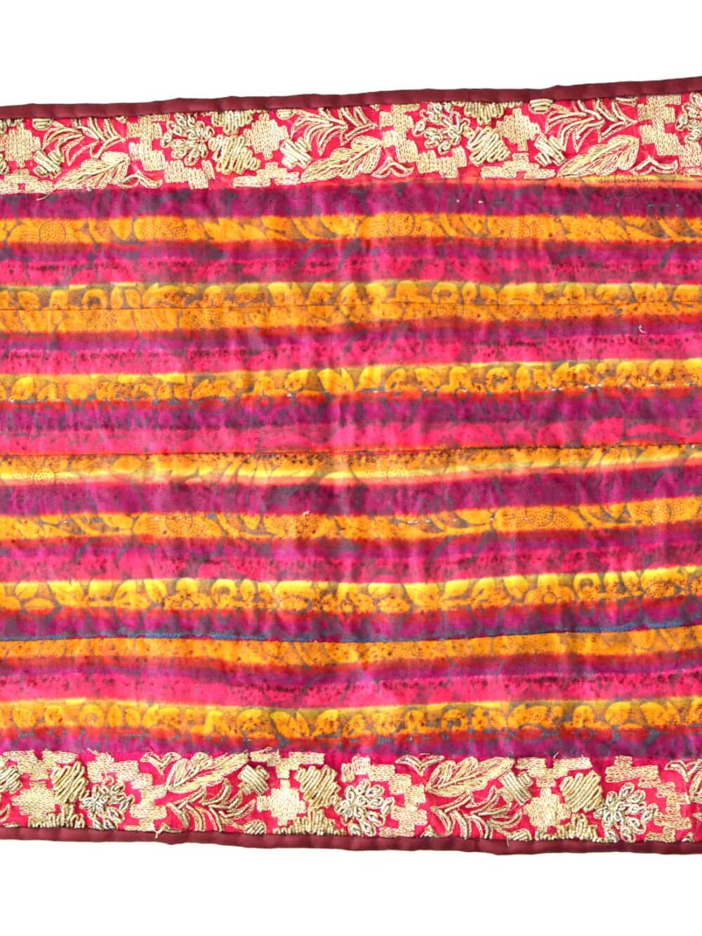 Vintage Fabric & Indian-Border Tablecloth