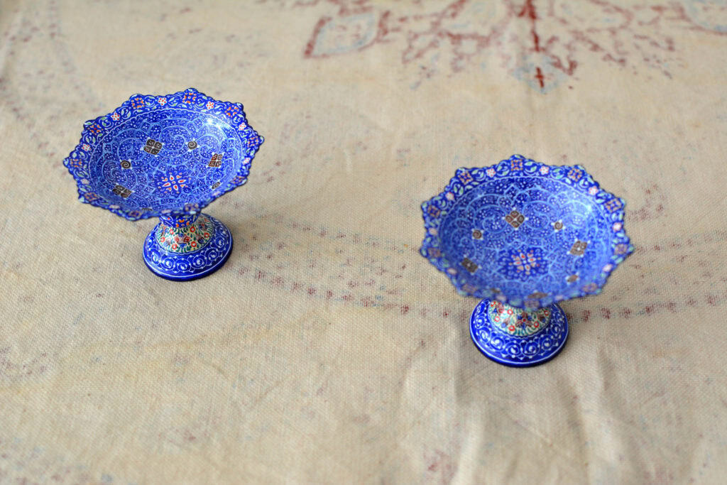 Set of 2 Hand-Painted Enamels