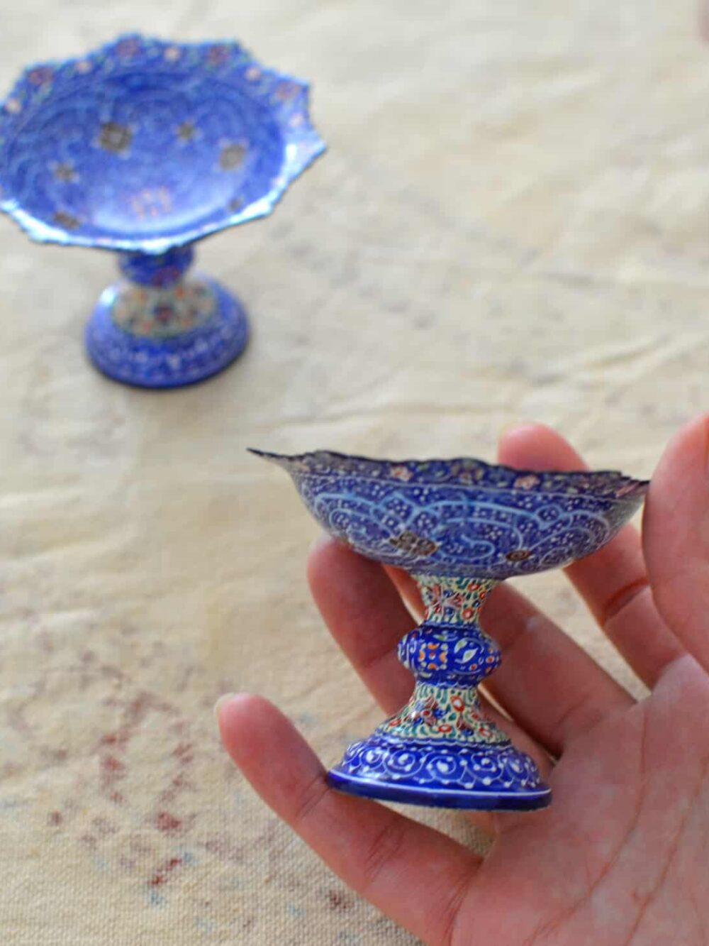 Set of 2 Hand-Painted Enamels