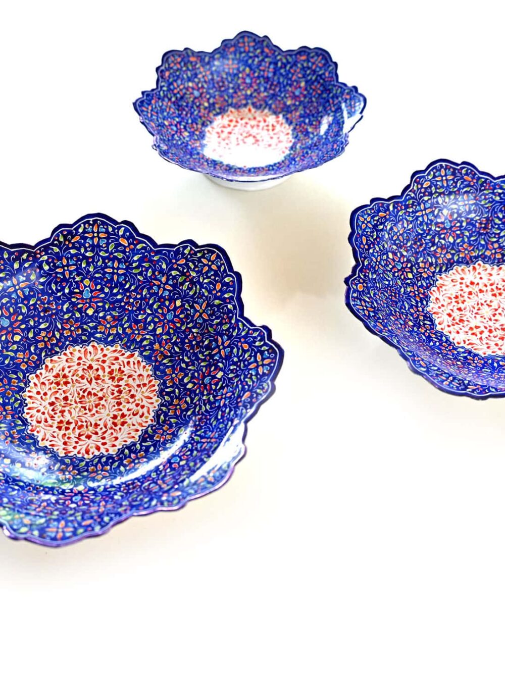 Set of 3 hand-painted bowls (MinaKari)