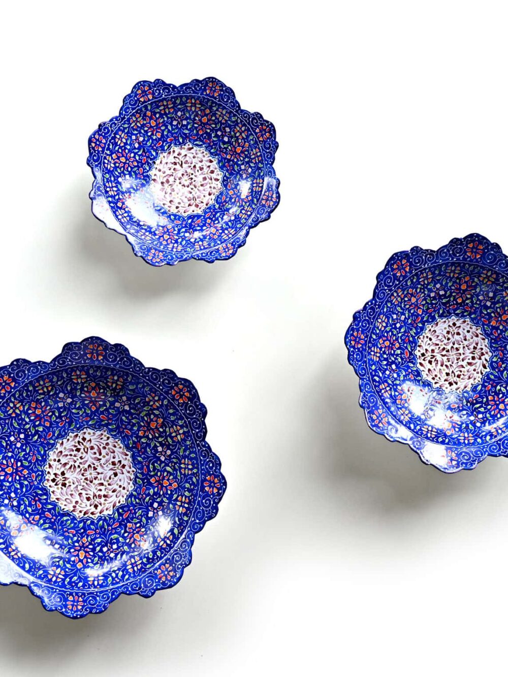 Hand-Painted Enamel Bowls (Minakari)