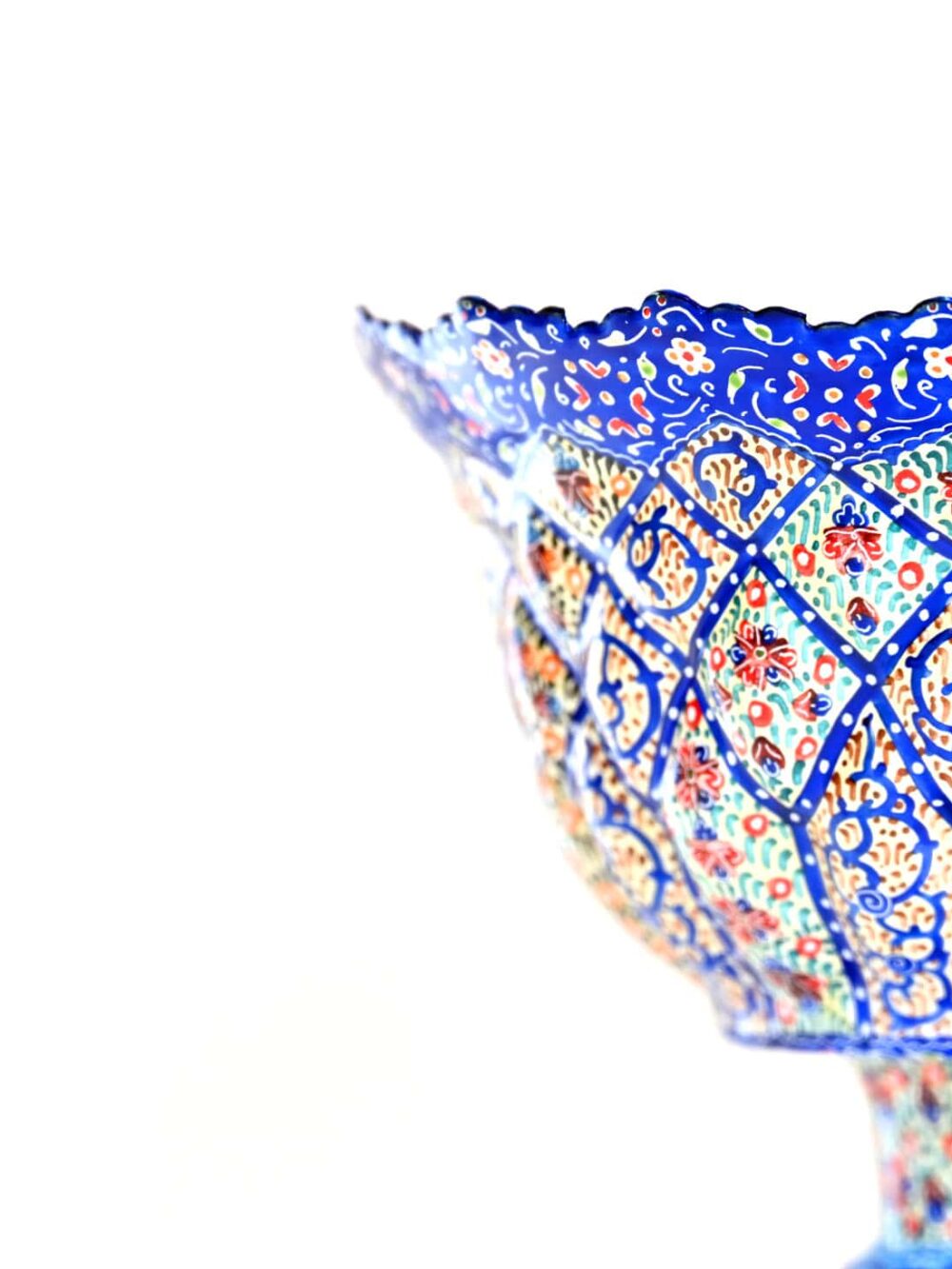 Minakari Pedestal Copper Bowl