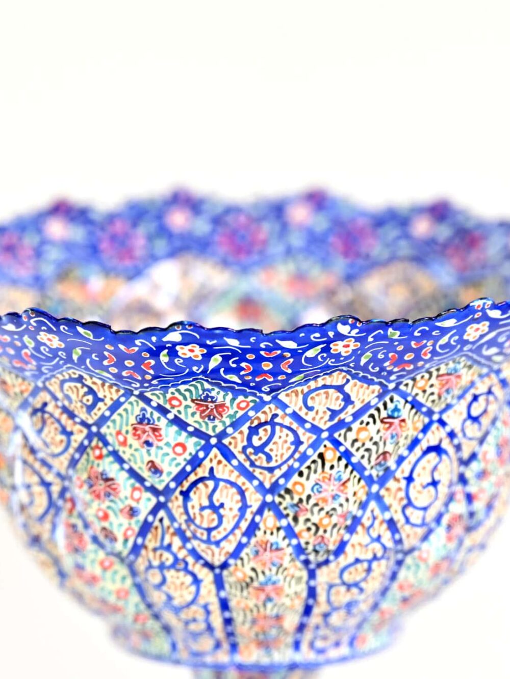 Minakari Pedestal Copper Bowl
