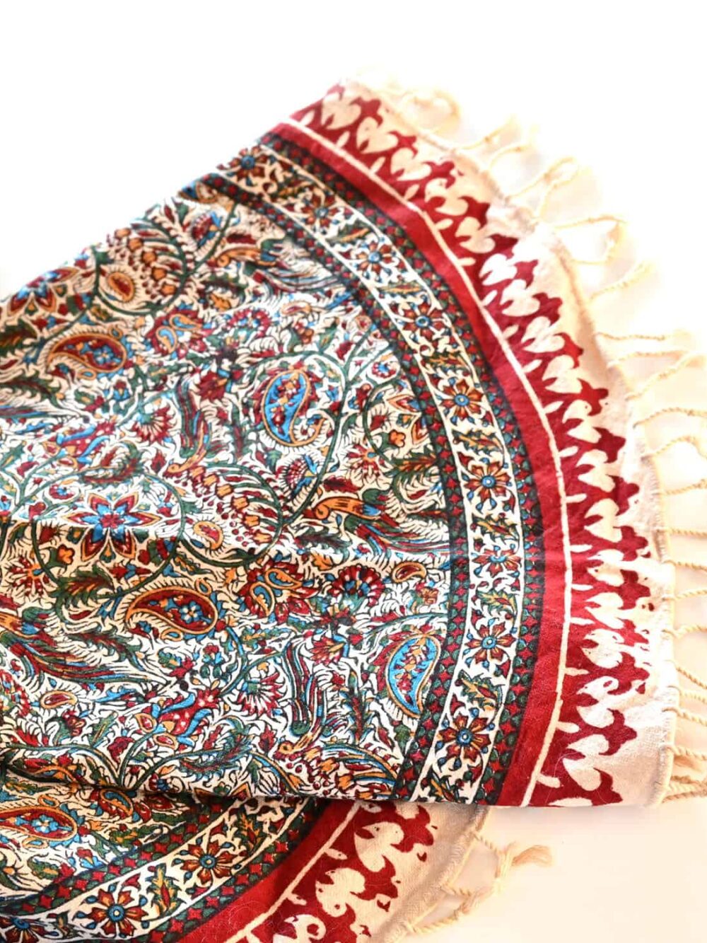 Round Hand-Print Tablecloth (Ghalamkar)