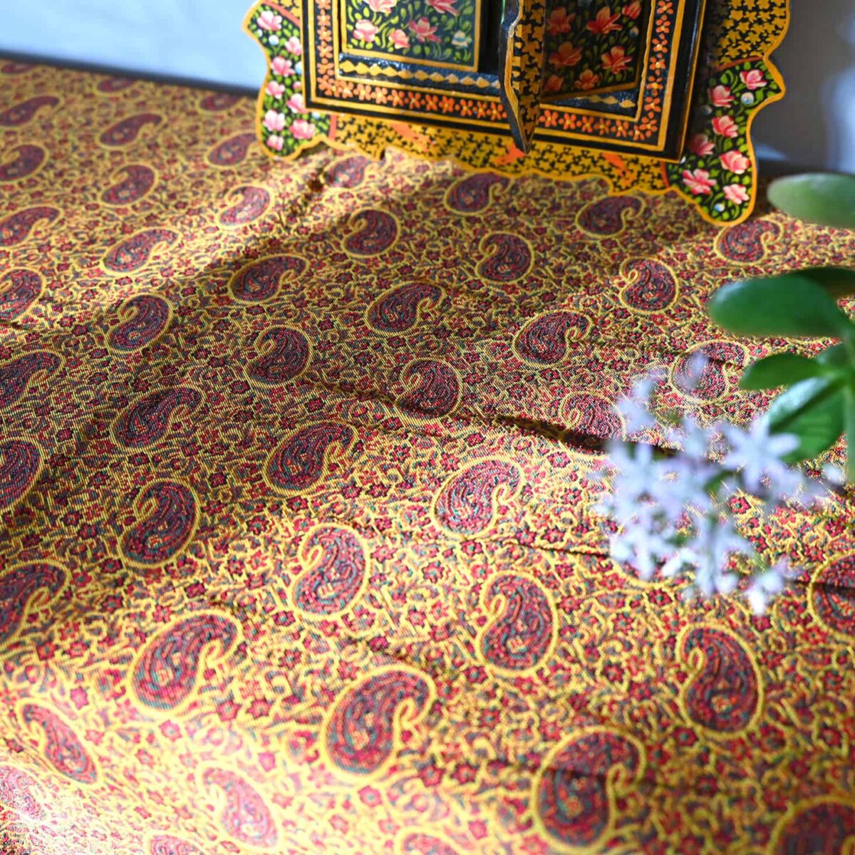 Yellow Floral Termeh Tablecloth