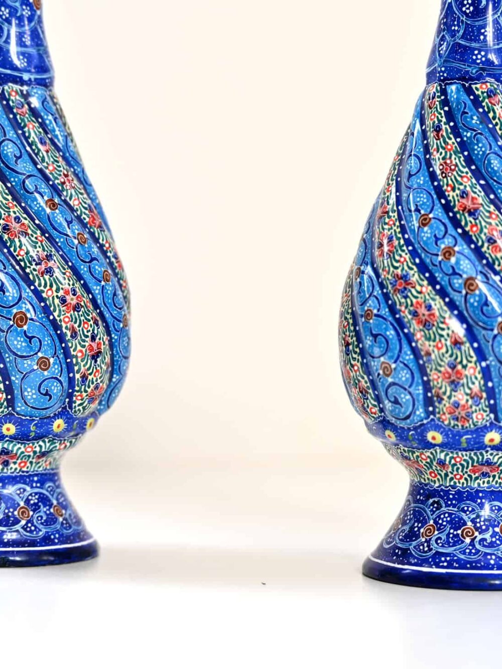 Pair of Hand-Painted Vases (Minakari)