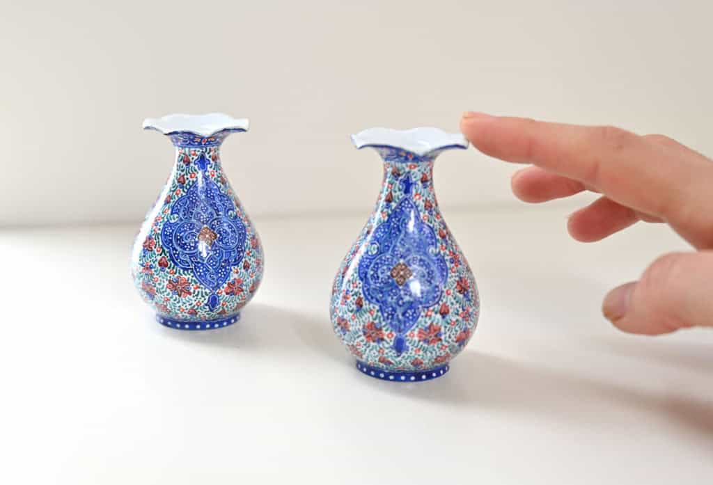 Pair of Enamelled Vases (Minakari)