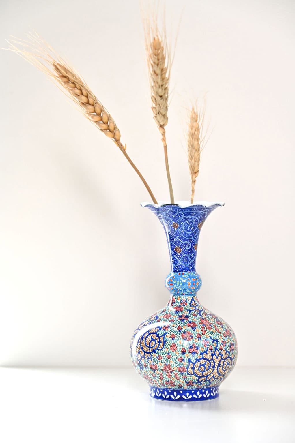 Hand-Painted Enamel Vase (Minakari)