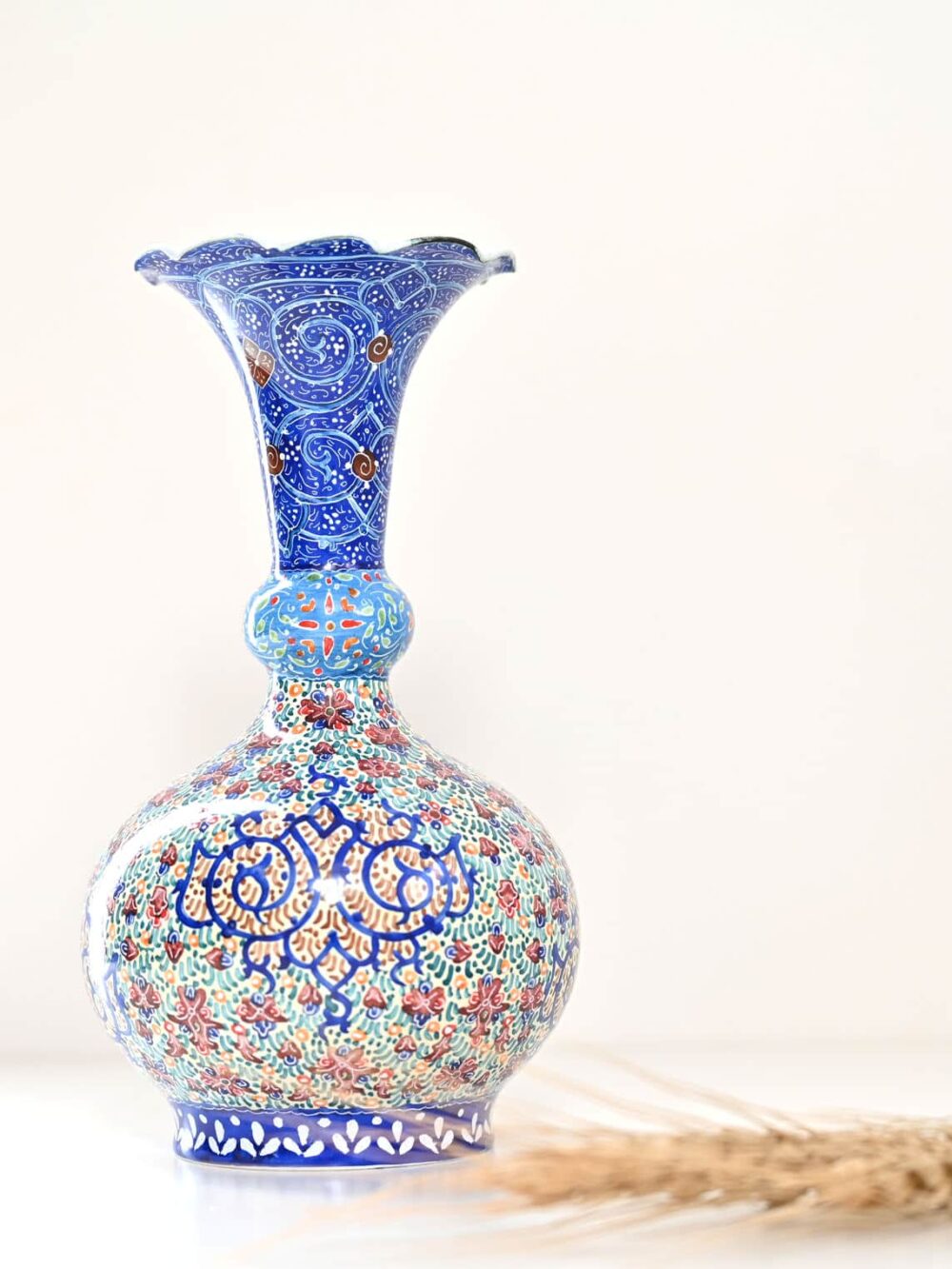 Hand-Painted Enamel Vase (Minakari)