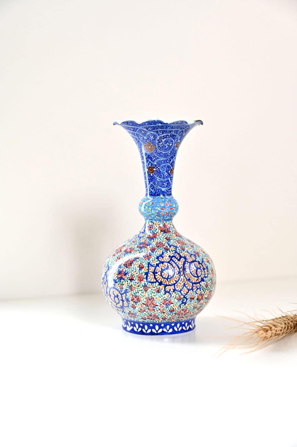 Hand-Painted Enamel Vase (Minakari)