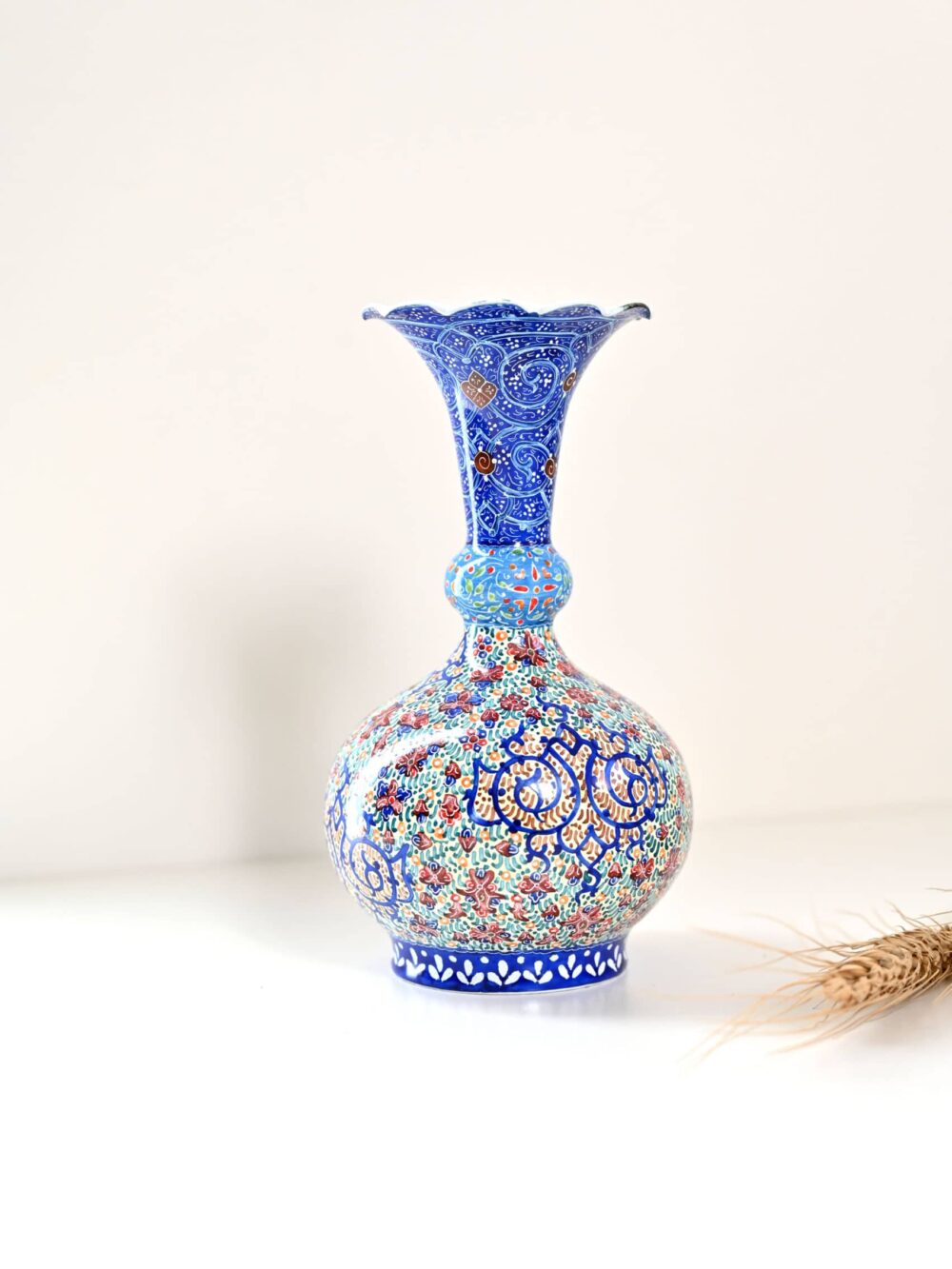 Hand-Painted Enamel Vase (Minakari)