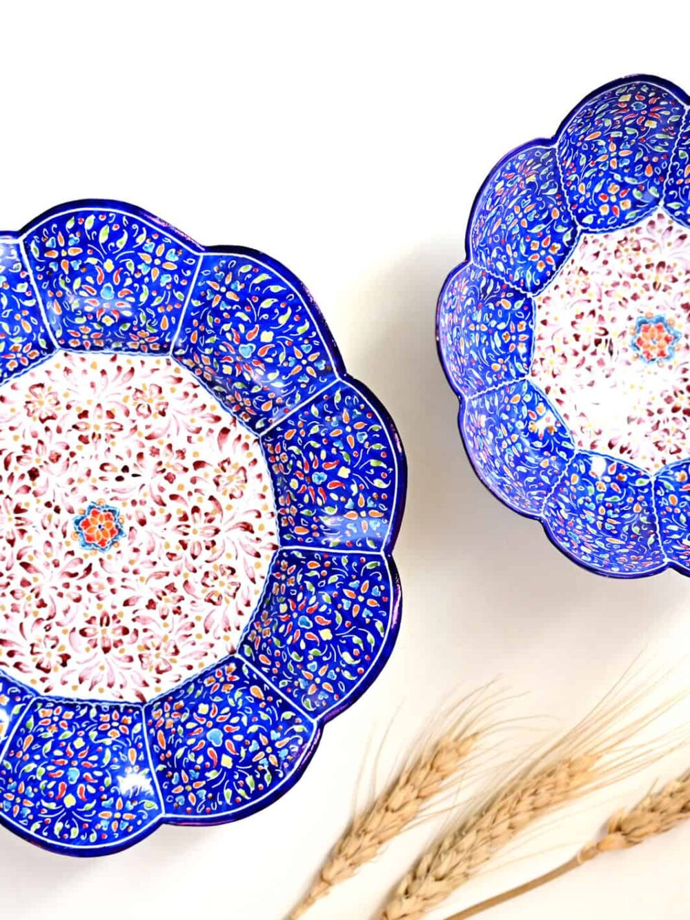 Bowl & plate Minakari with Gold Spots