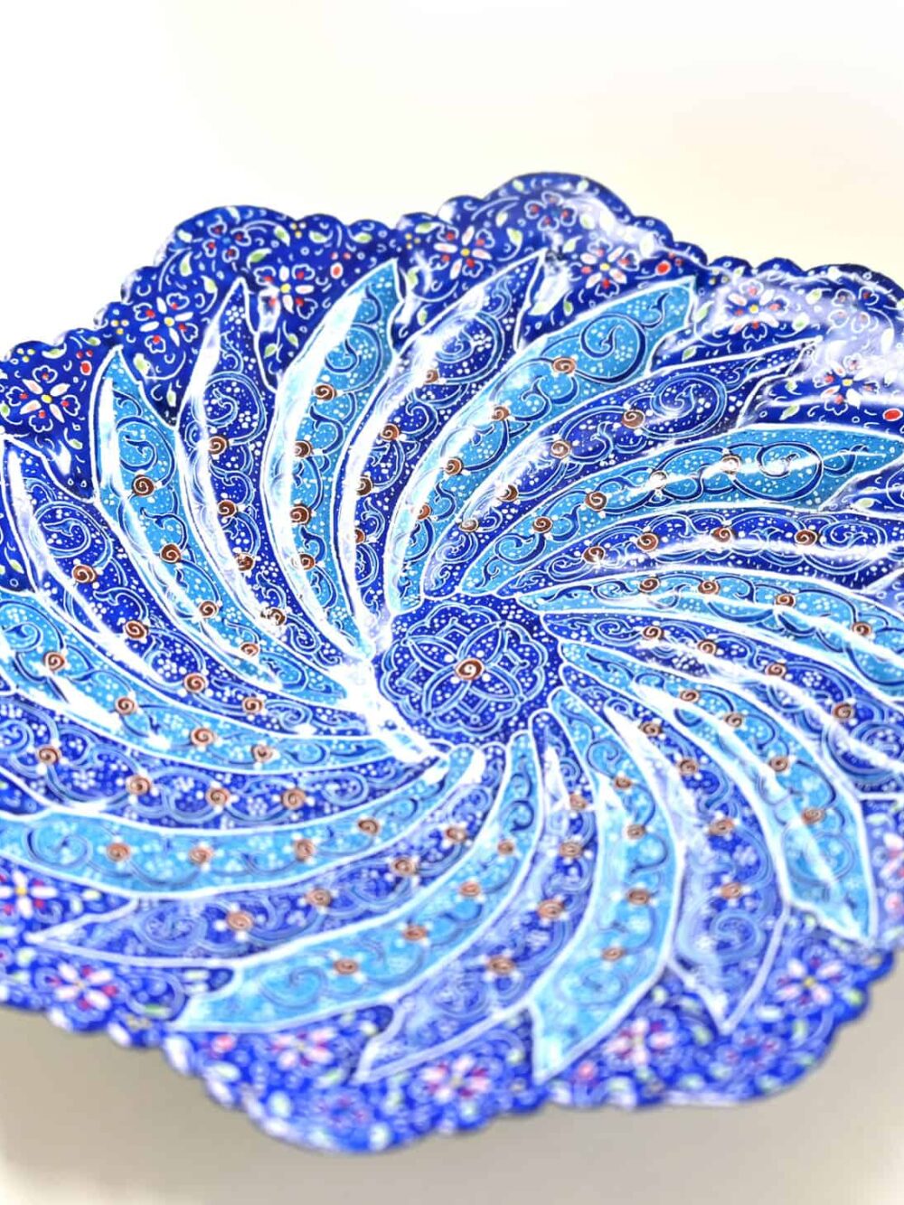 Hand-Painted Copper Plate (Minakari)