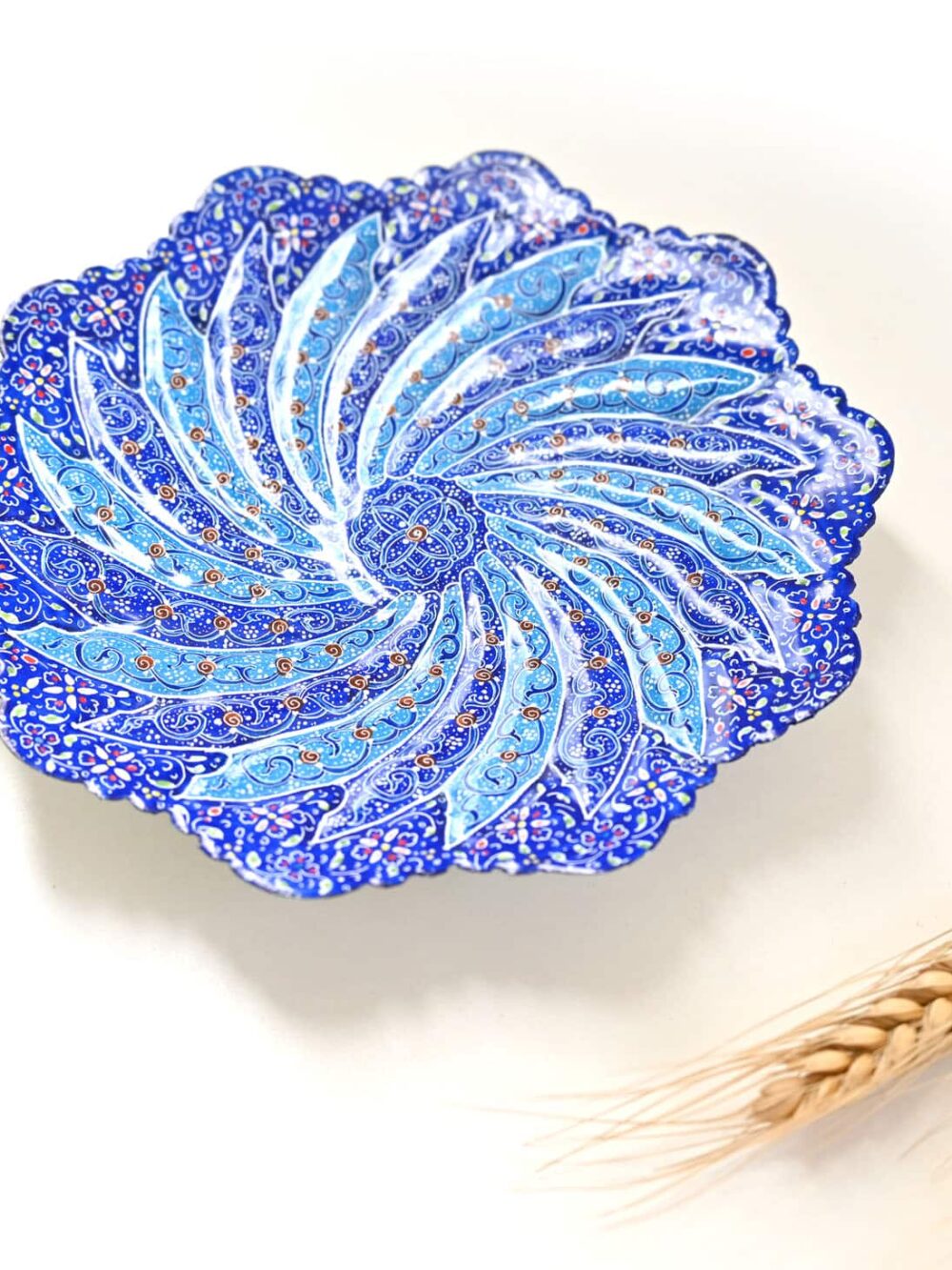 Hand-Painted Copper Plate (Minakari)