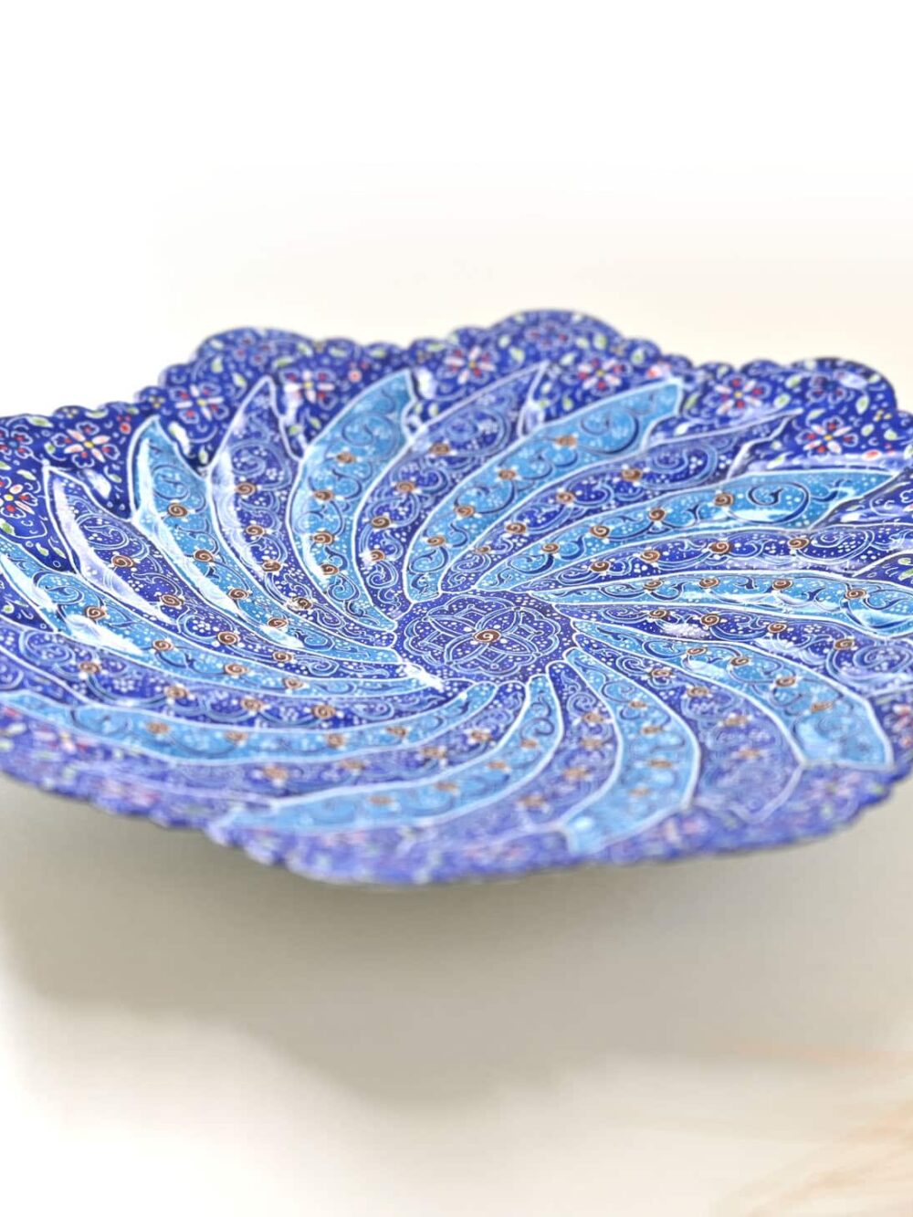 Hand-Painted Copper Plate (Minakari)
