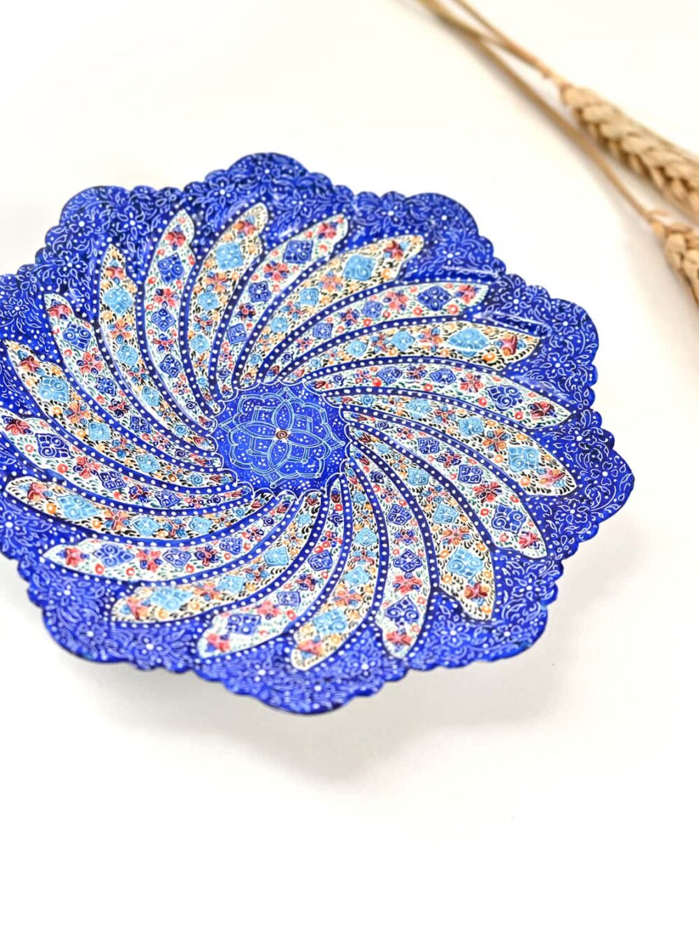 Hand-Painted Enamel Plate (Minakari)