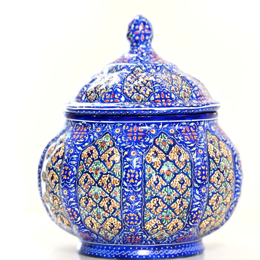 Hand-Painted Enamel Urn (Minakari)