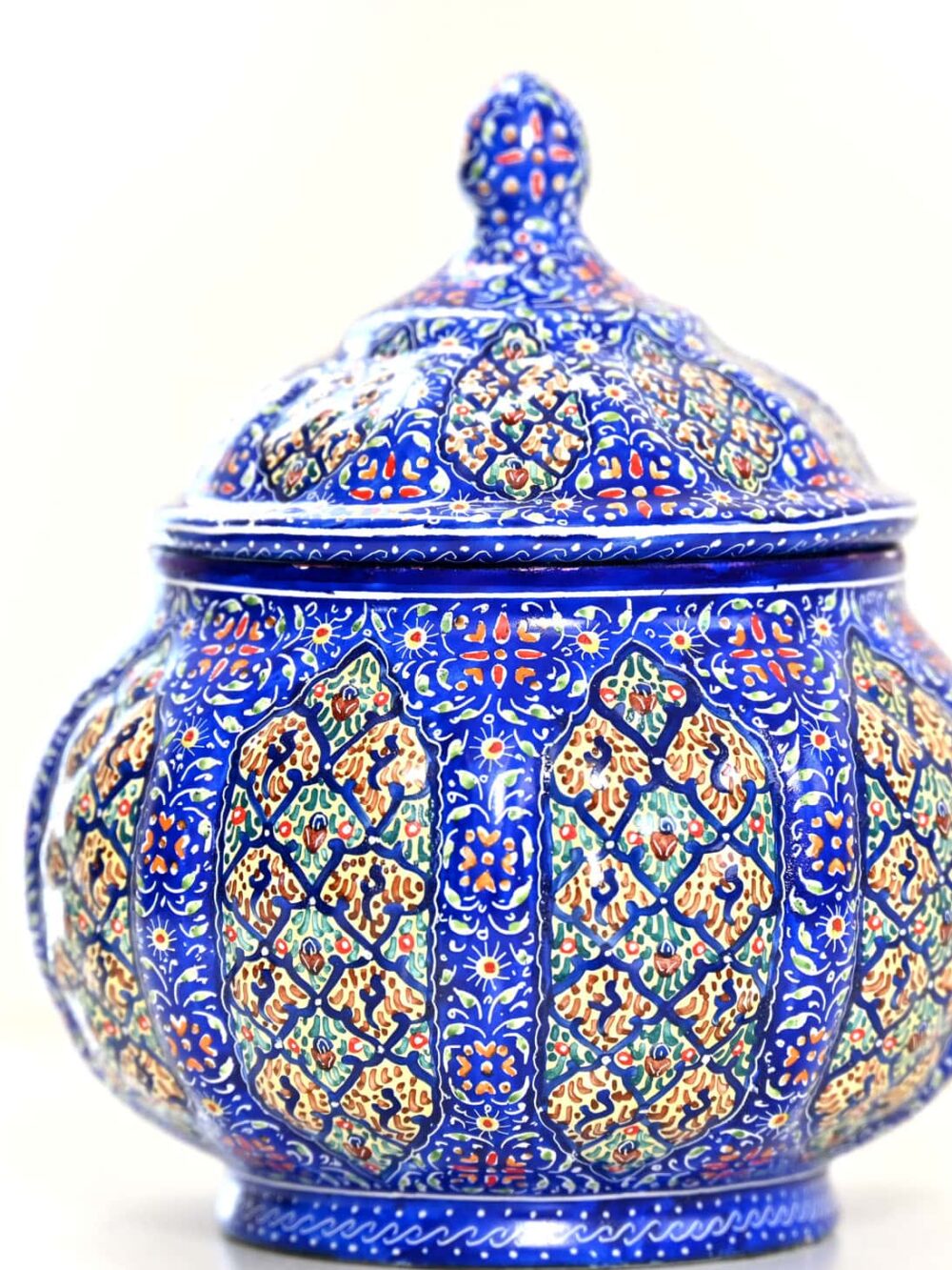 Hand-Painted Enamel Urn (Minakari)