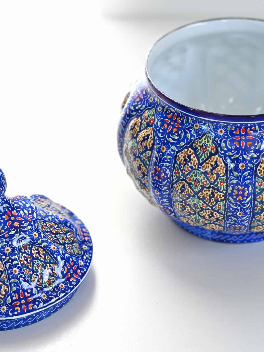 Hand-Painted Enamel Urn (Minakari)