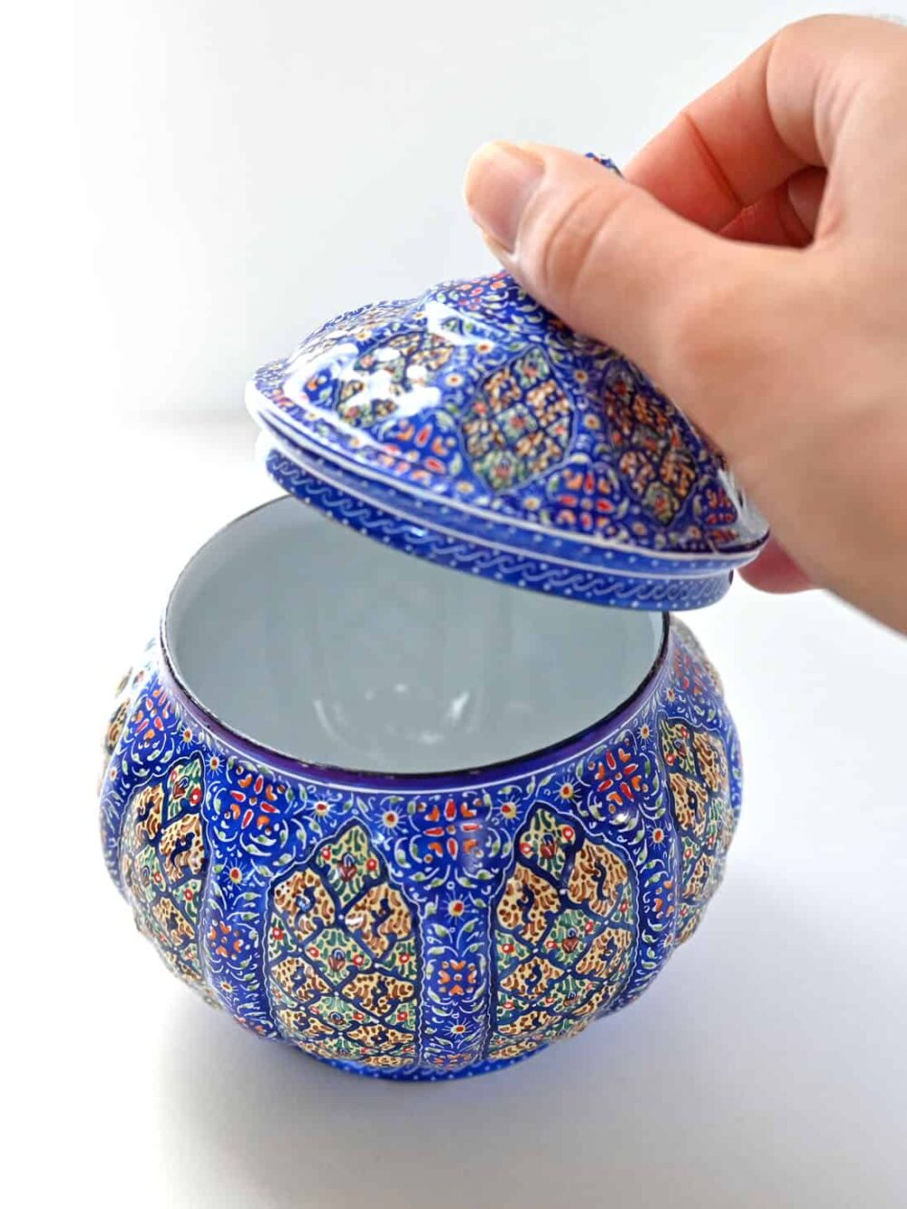 Hand-Painted Enamel Urn (Minakari)