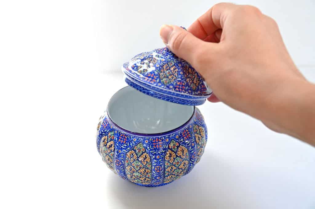 Hand-Painted Enamel Urn (Minakari)