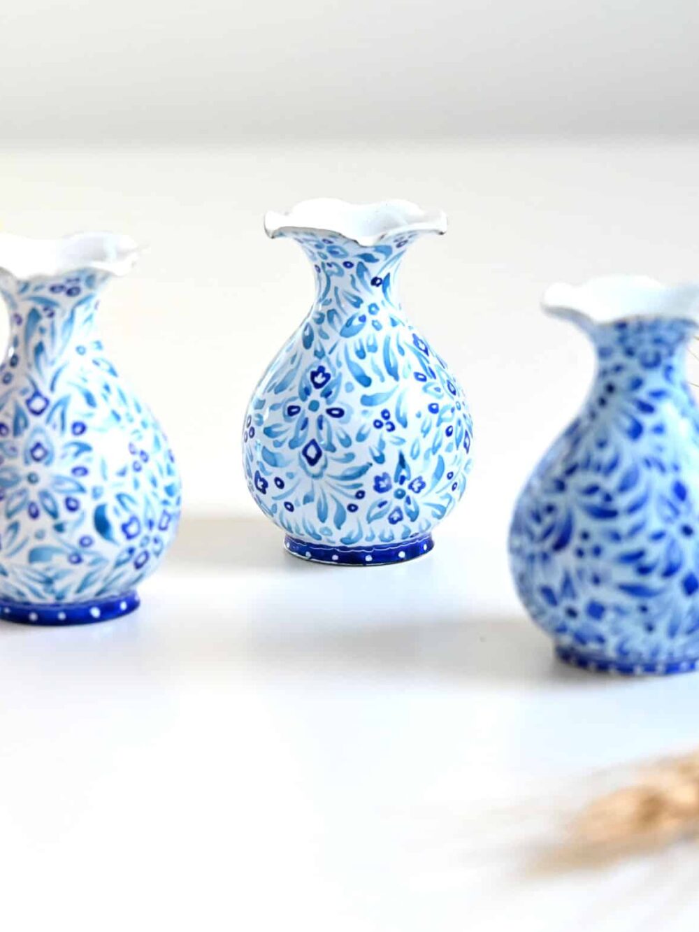 Tiny Hand-Painted Enamel Vases