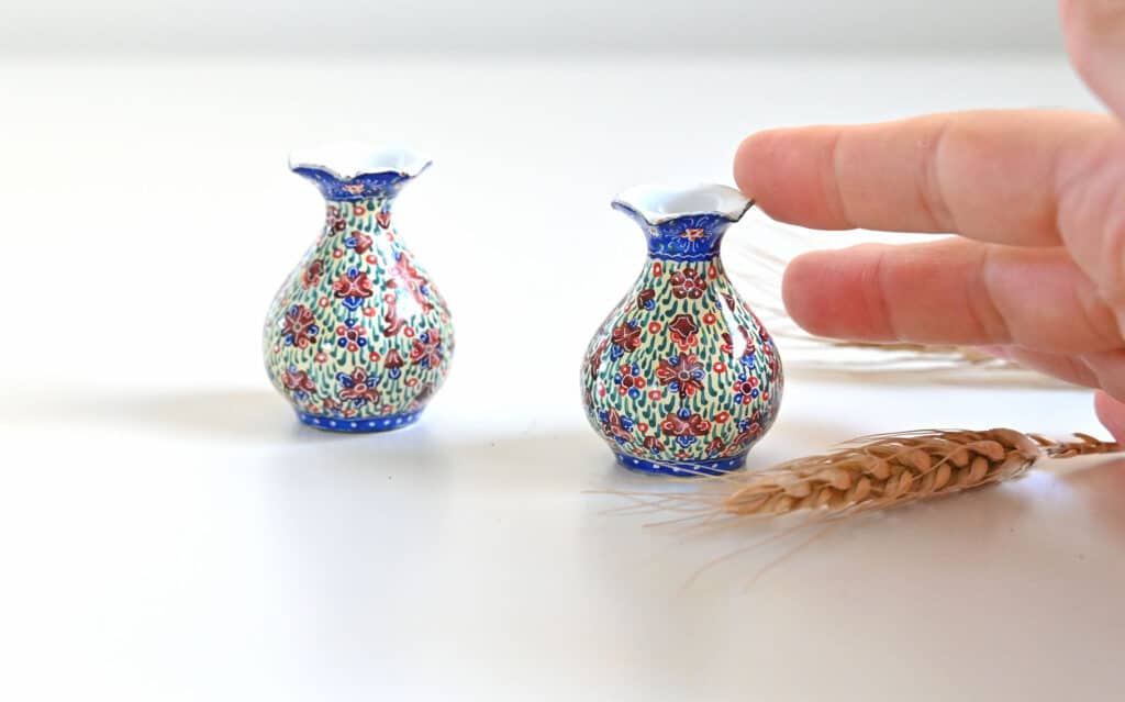 Tiny Decorative Hand-Painted Vases