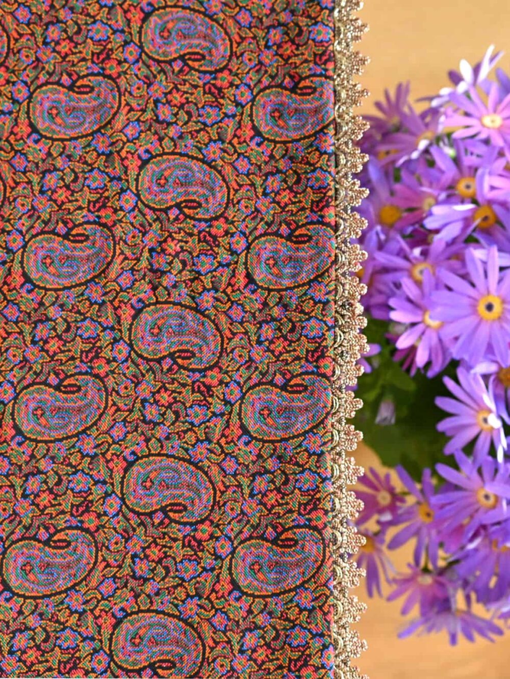 Orange Nargis Termeh Tablecloth