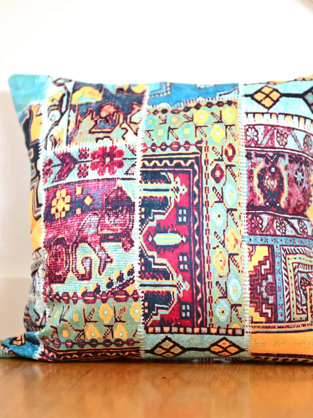 Pars turquoise blue cushion