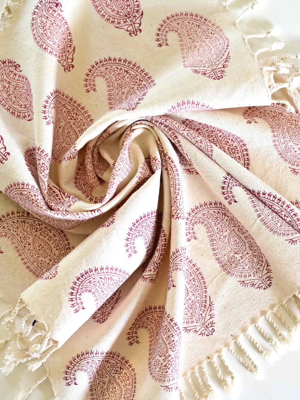 Red Paisley Tablecloth (Ghalamkar)