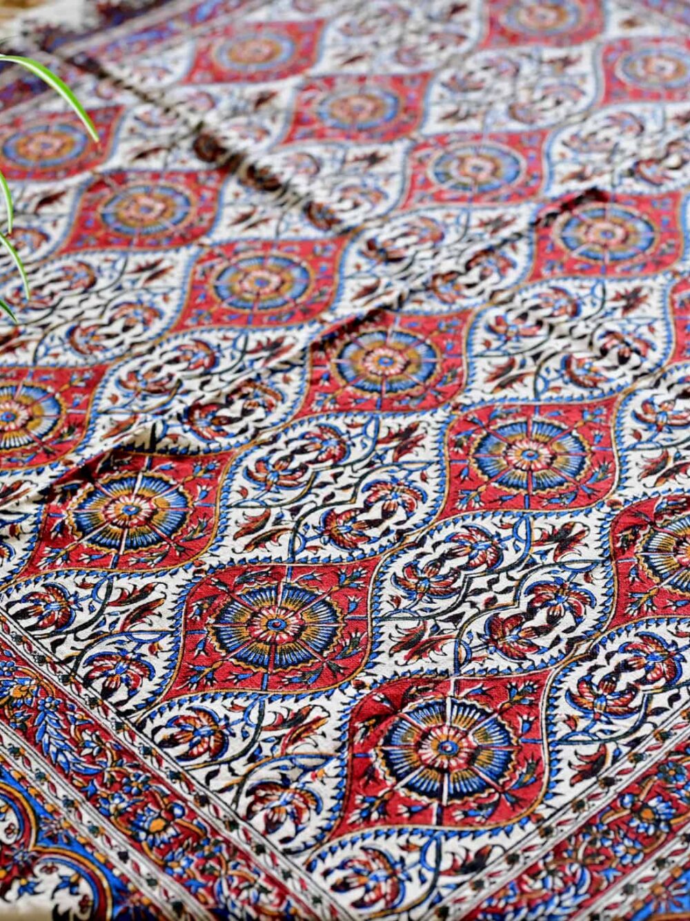 Flower Eyes Hand-Blocked Tablecloth