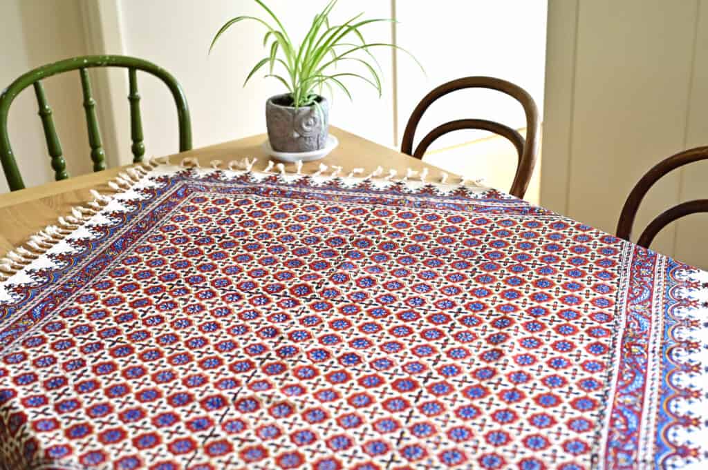 Kashi 100*100 Hand-Blocked Tablecloth