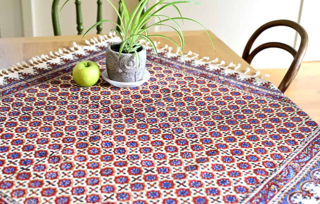 Kashi 100*100 Hand-Blocked Tablecloth