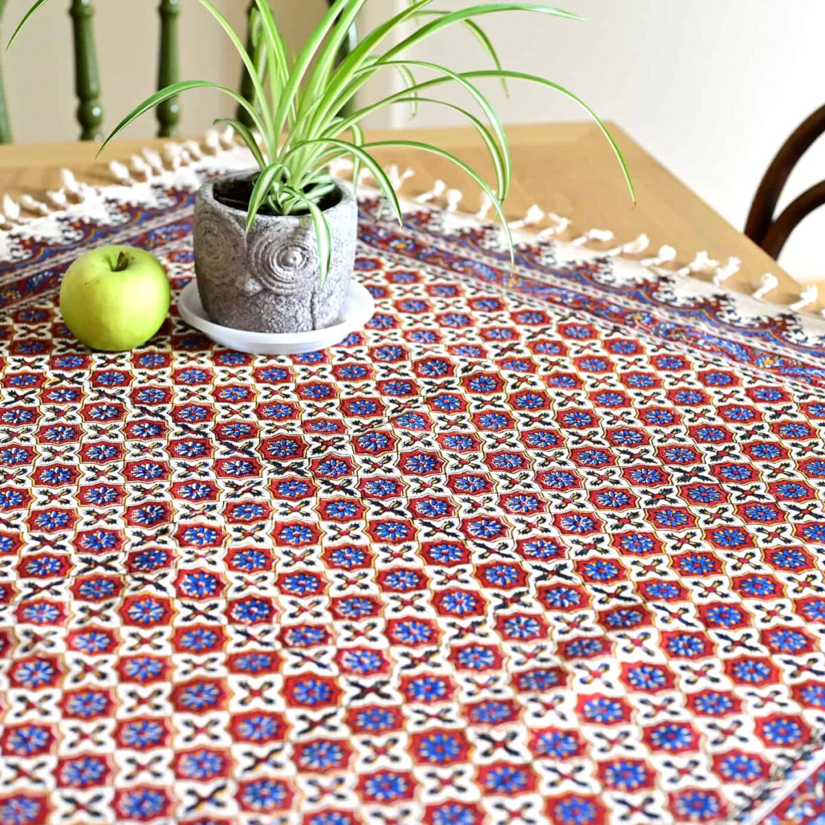 Kashi 100*100 Hand-Blocked Tablecloth