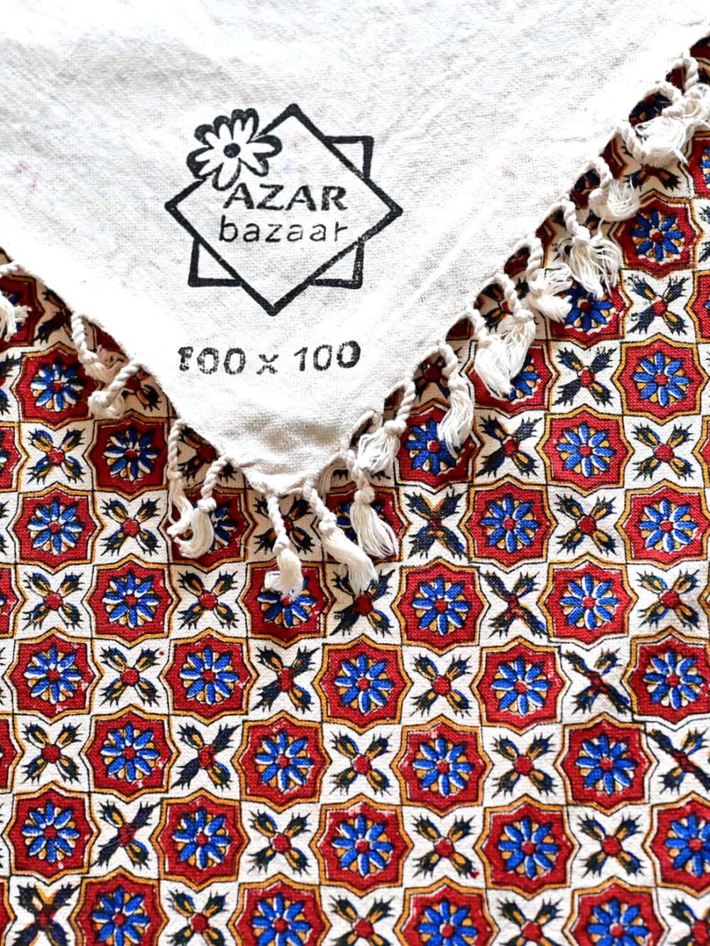 Kashi 100*100 Hand-Blocked Tablecloth