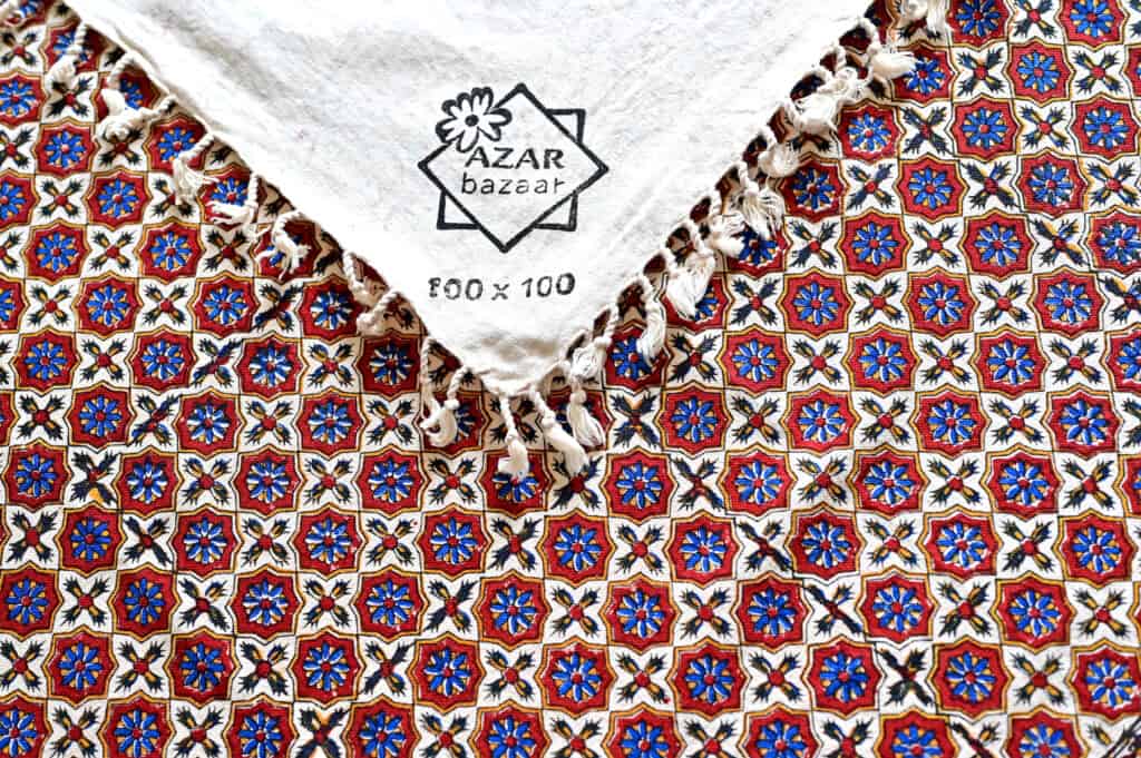 Kashi 100*100 Hand-Blocked Tablecloth